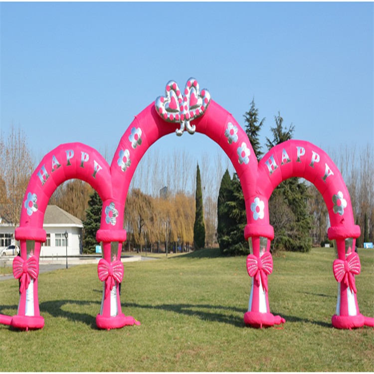 冯坡镇粉色充气拱门